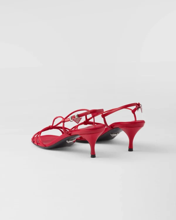 Sandals*Prada Heeled leather sandals Red