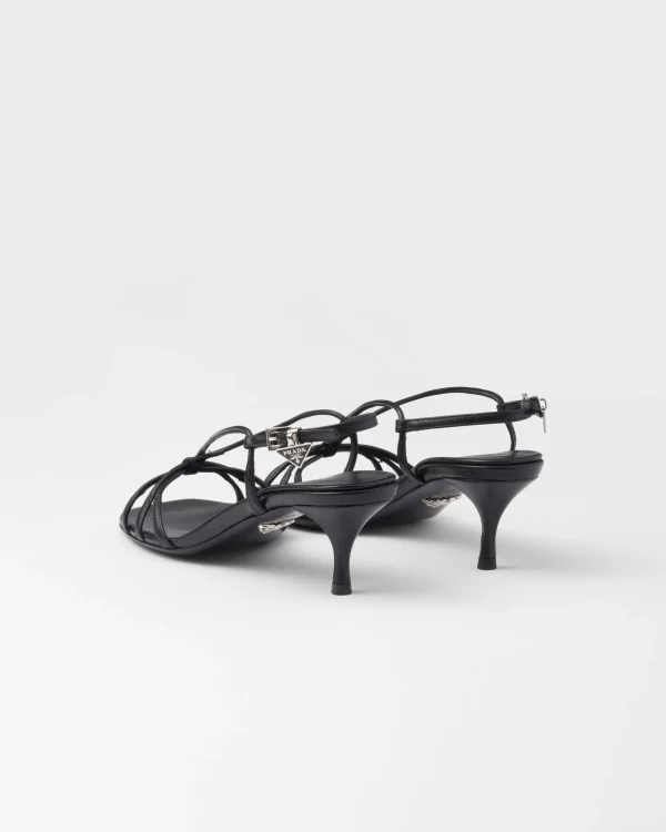 Sandals*Prada Heeled leather sandals Black