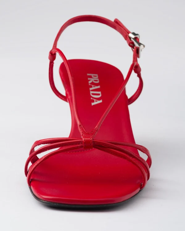 Sandals*Prada Heeled leather sandals Red