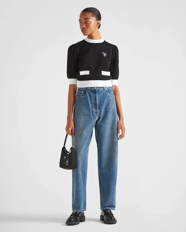 Denim*Prada High-waisted denim jeans Midblue