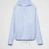 Shirts*Prada Hooded cotton shirt Skyblue