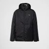 Outerwear*Prada Hooded Re-Nylon down jacket Black