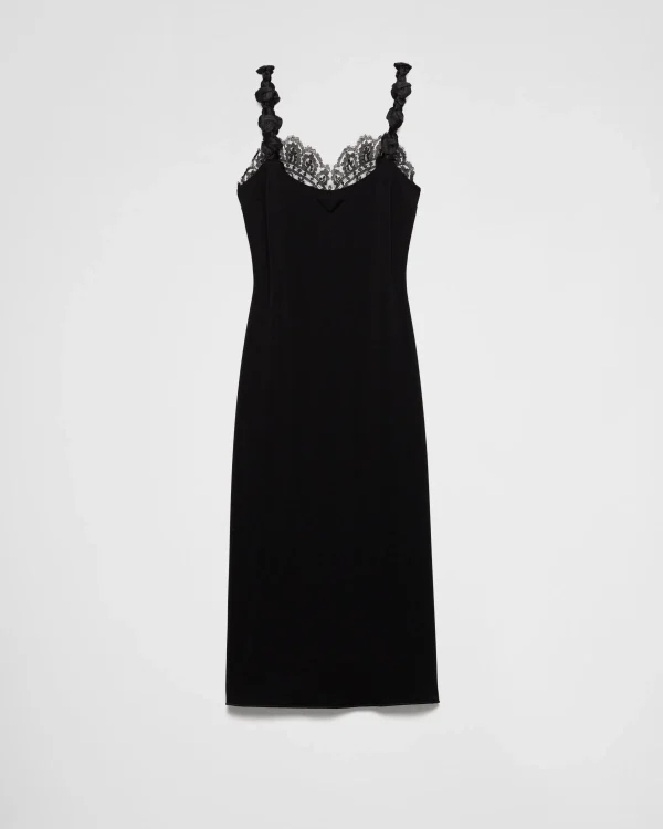 Dresses*Prada Interlock crêpe dress Black