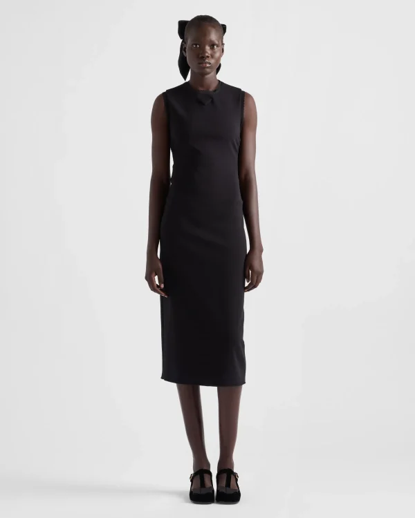 Dresses*Prada Interlock crêpe dress Black