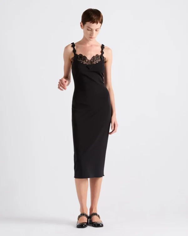 Dresses*Prada Interlock crêpe dress Black