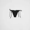 Swimwear*Prada Interlock knit bikini bottom Black