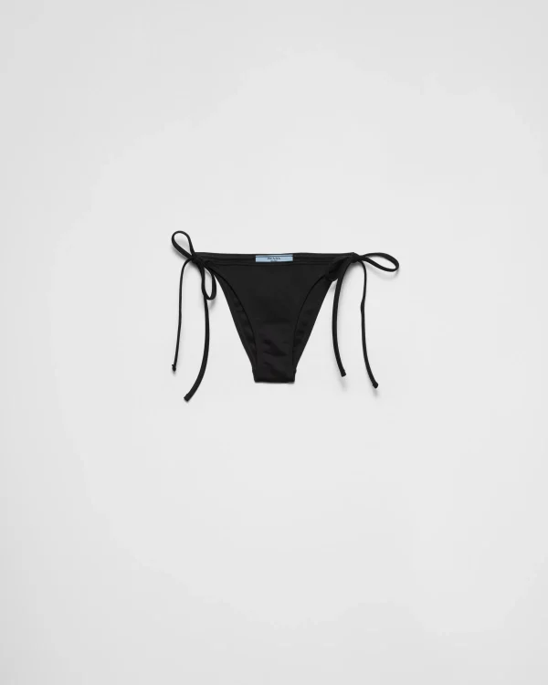 Swimwear*Prada Interlock knit bikini bottom Black