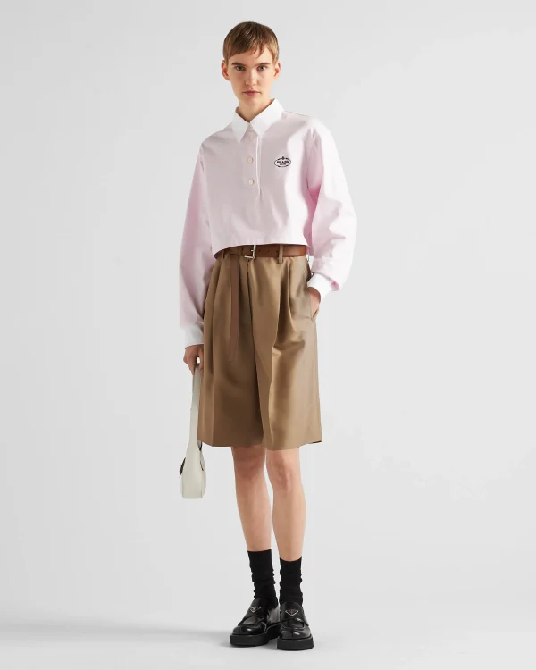 T-shirts And Sweatshirts*Prada Jersey polo shirt Cyclamen