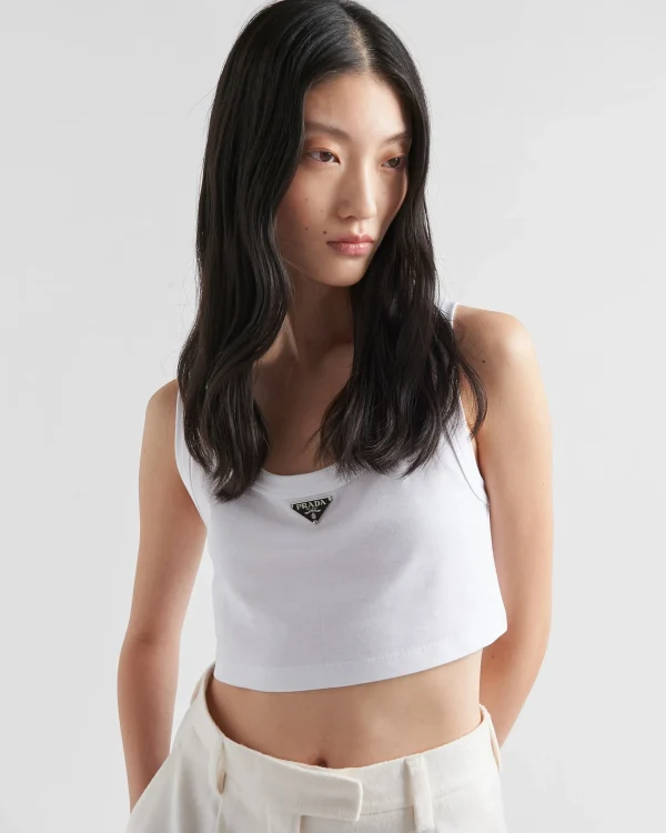 T-shirts And Sweatshirts | Shirts And Tops*Prada Jersey top White