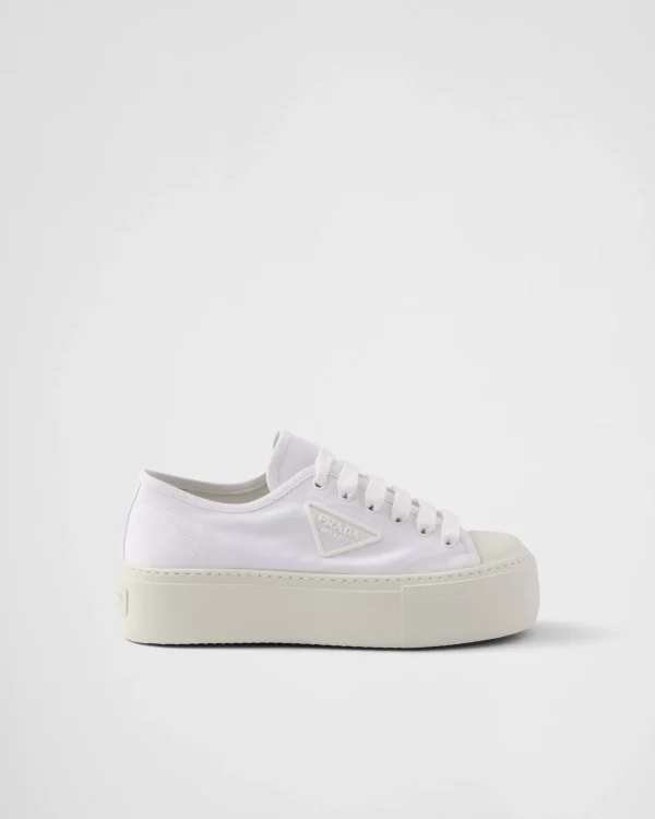 Sneakers*Prada Laced fabric sneakers White