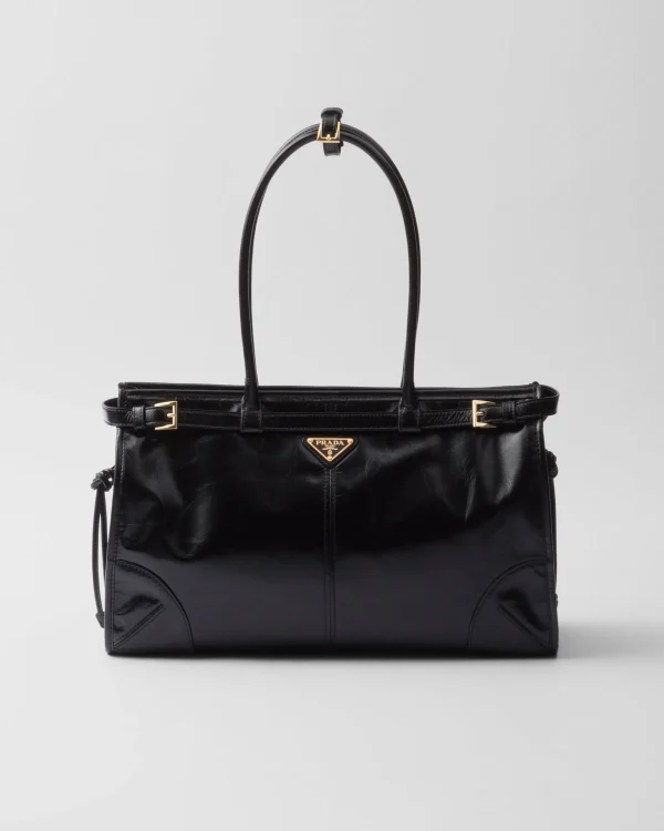 Top Handles | Top Handles*Prada Large leather handbag Black