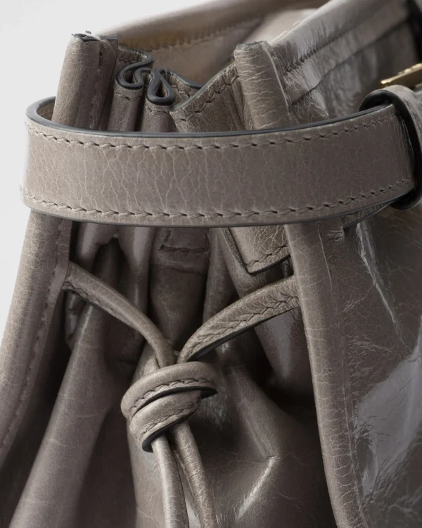 Top Handles | Top Handles*Prada Large leather handbag Pewter