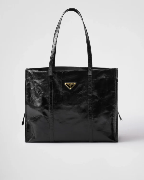 Totes | Totes*Prada Large leather tote bag Black