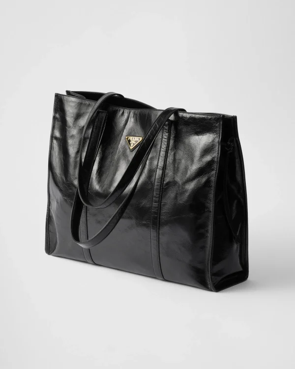 Totes | Totes*Prada Large leather tote bag Black