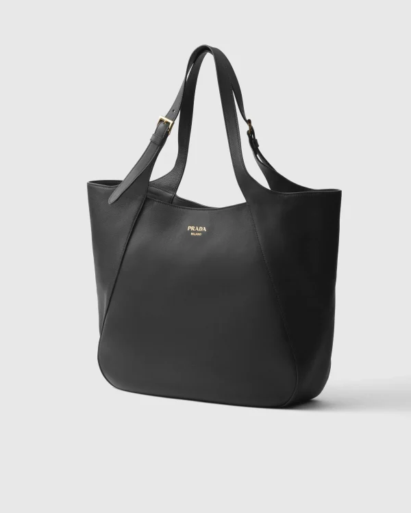 Briefcases | Briefcases*Prada Large leather tote bag Black