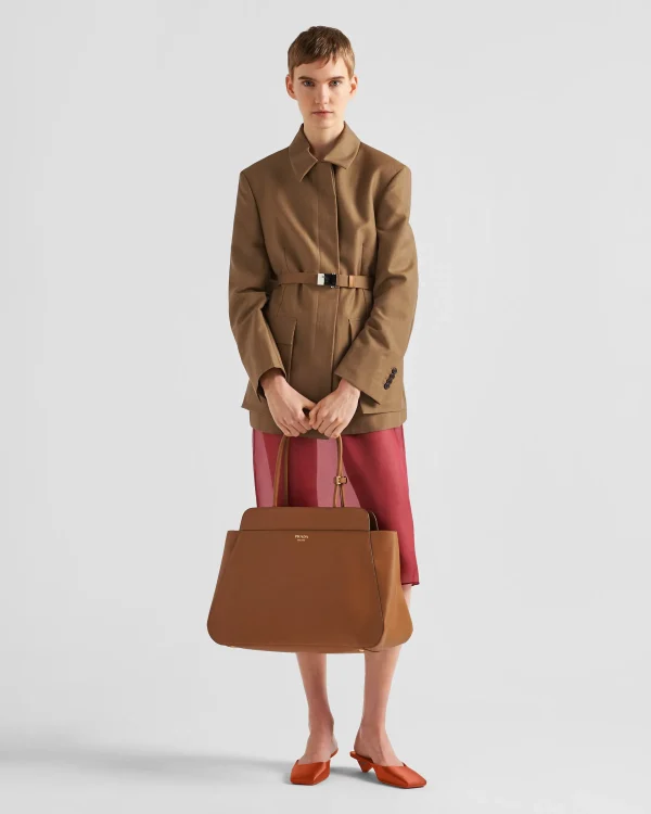 Briefcases | Briefcases*Prada Large leather tote bag Caramel