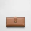 Large Wallets*Prada Large leather wallet Cognac