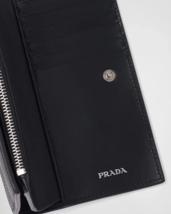 Large Wallets*Prada Large leather wallet Black