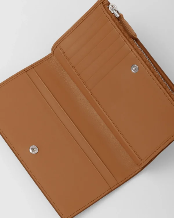 Large Wallets*Prada Large leather wallet Caramel