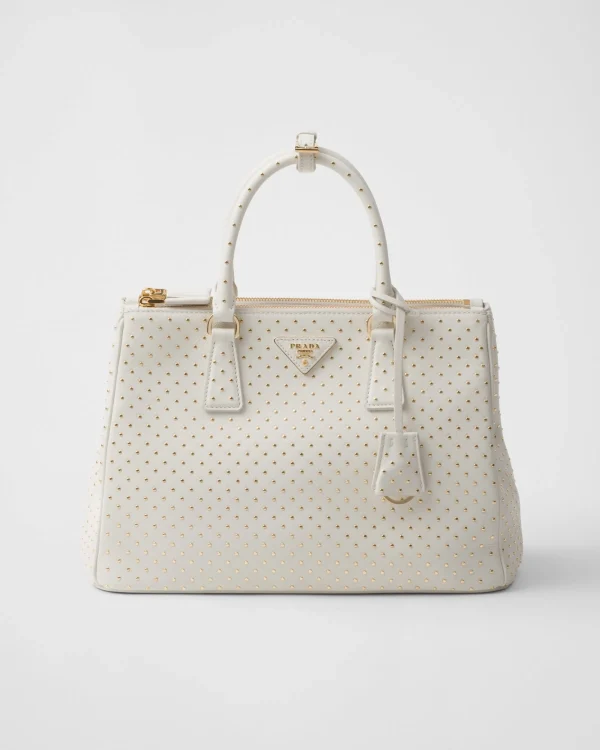 Top Handles | Top Handles*Prada Large Galleria studded leather bag White