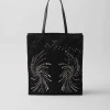 Totes | Totes*Prada Large Re-Nylon patchwork tote bag with embroidery Black