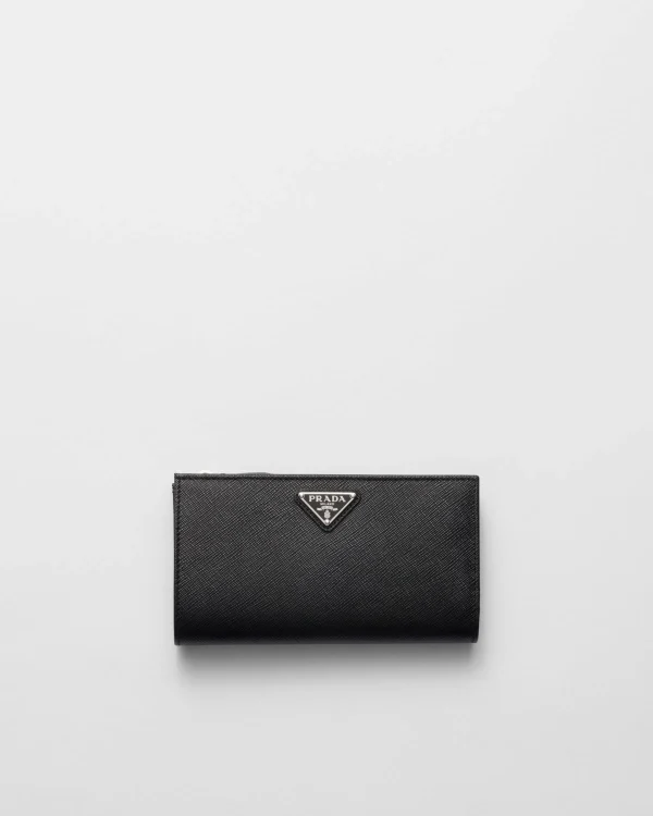 Large Wallets*Prada Large Saffiano leather wallet Black