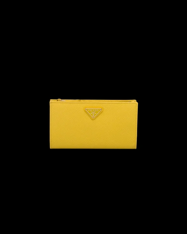 Large Wallets*Prada Large Saffiano leather wallet Sunnyyellow