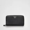 Large Wallets*Prada Large Saffiano Leather Wallet Black