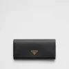 Large Wallets*Prada Large Saffiano Leather Wallet Black