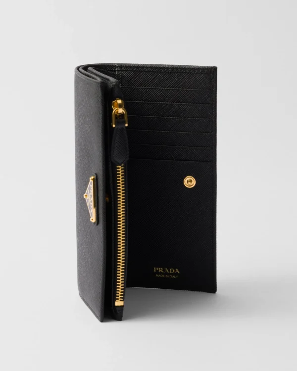Large Wallets*Prada Large Saffiano leather wallet Black