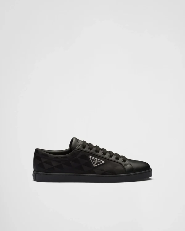 Sneakers*Prada Leather and Re-Nylon sneakers Black