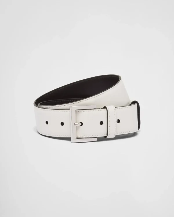 Belts*Prada Leather belt White