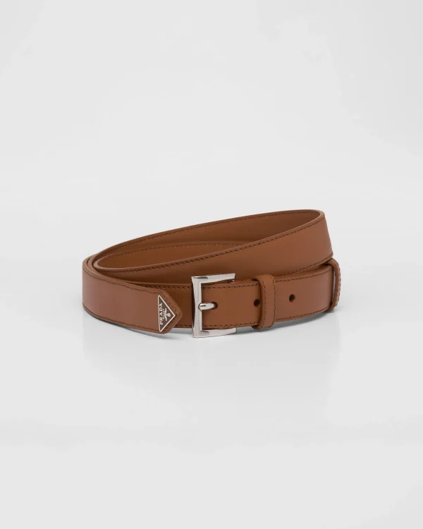 Belts*Prada Leather belt Cognac