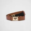 Belts*Prada Leather belt Cognac