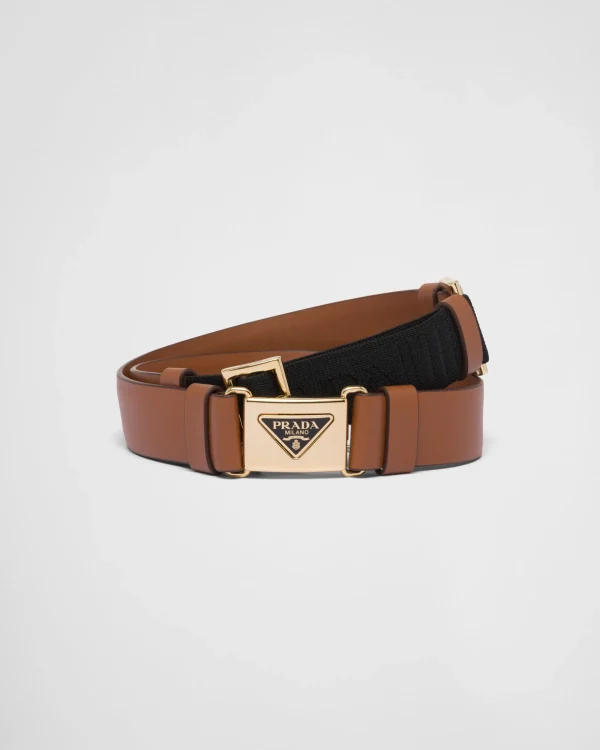 Belts*Prada Leather belt Cognac