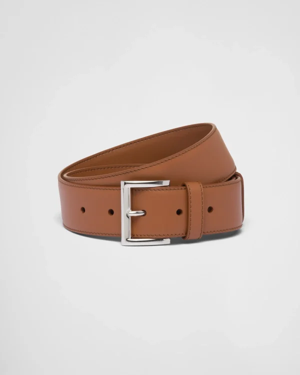 Belts*Prada Leather belt Cognac