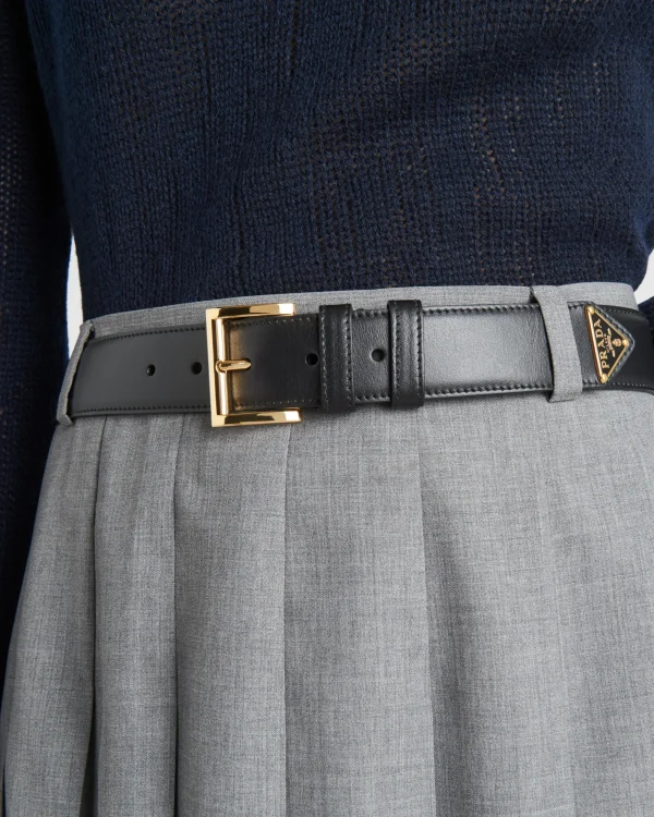 Belts*Prada Leather belt Black