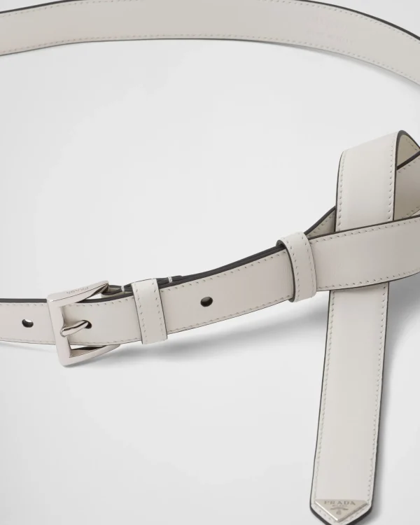 Belts*Prada Leather belt White