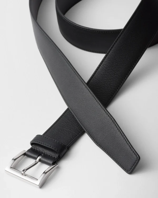 Belts*Prada Leather belt Black