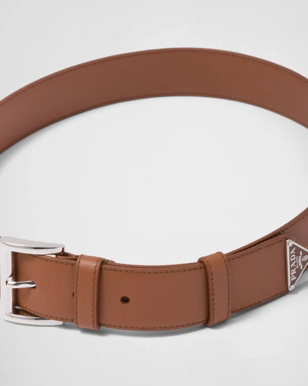 Belts*Prada Leather belt Cognac