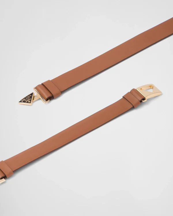 Belts*Prada Leather belt Cognac