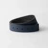 Belts*Prada Leather belt strap Balticblue/black