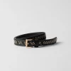 Belts*Prada Leather belt with studs Black