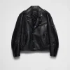 Leather Clothing*Prada Leather biker jacket Black