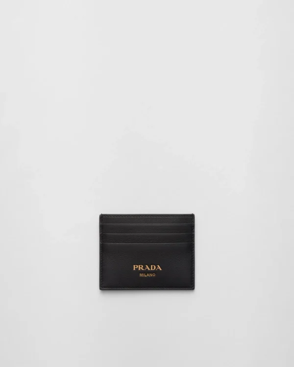 Card Holders*Prada Leather card holder Black