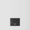 Card Holders*Prada Leather card holder Black