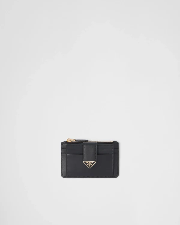 Card Holders*Prada Leather card holder Black