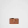 Card Holders*Prada Leather card holder Cognac