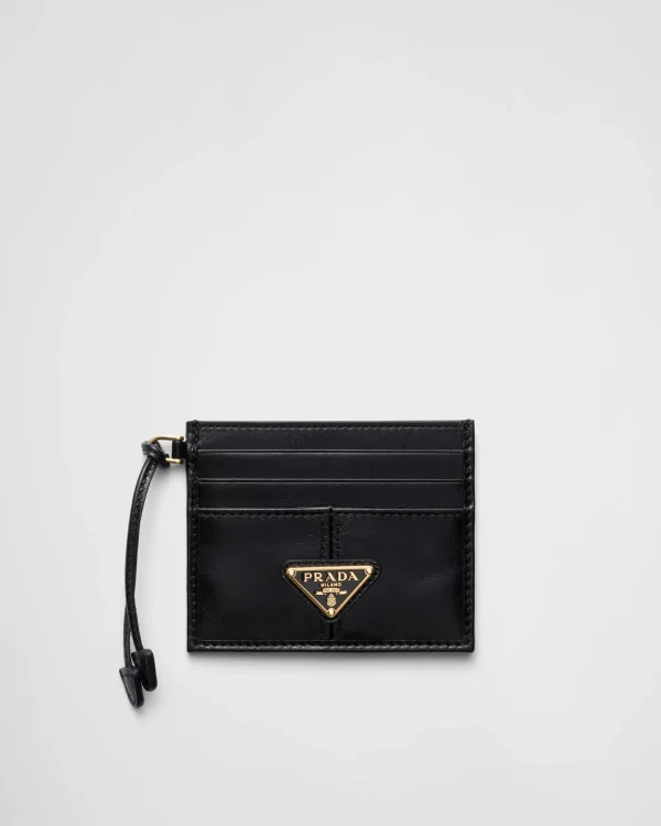 Card Holders*Prada Leather card holder Black