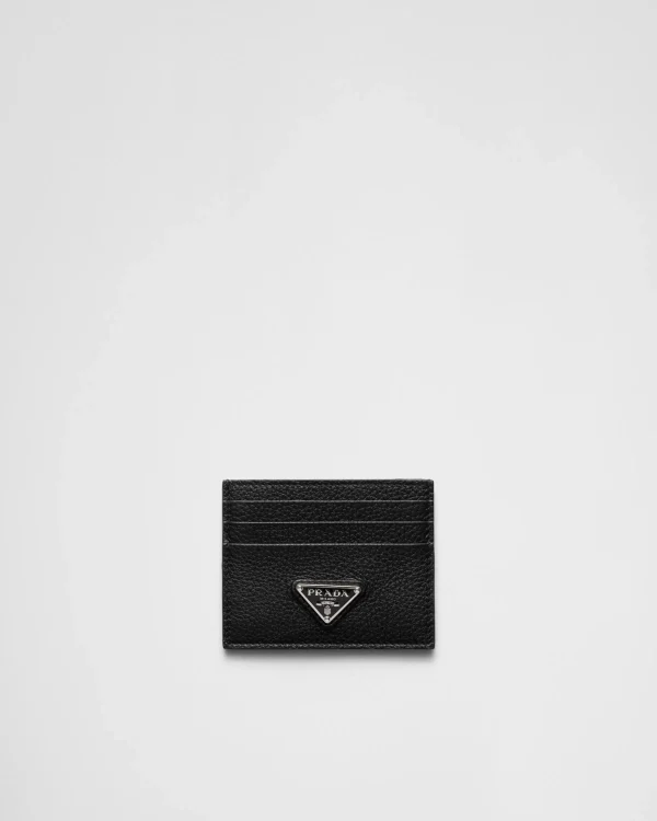 Card Holders*Prada Leather card holder Black